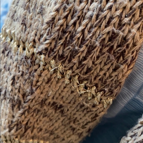 Calvin Klein heavy drape from sweater tan/gold szL - Picture 3 of 4